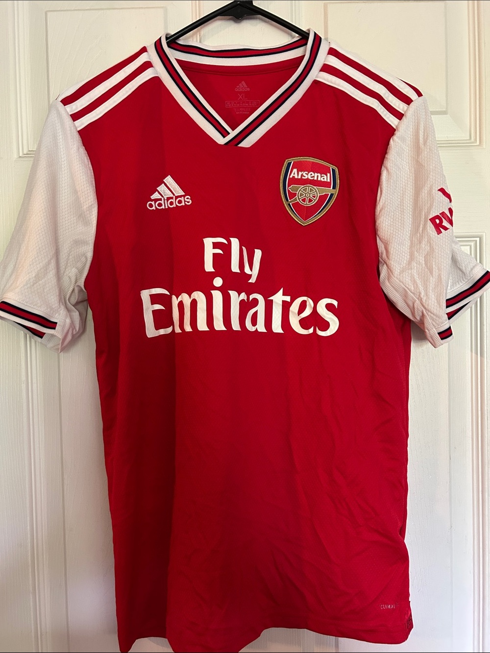 adidas Kids Arsenal Red and White Home Jersey with Fly Emirates Logo